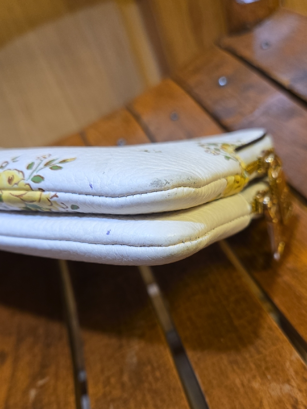 Coach Floral Double Zip Wristlet - Picture 4 of 7